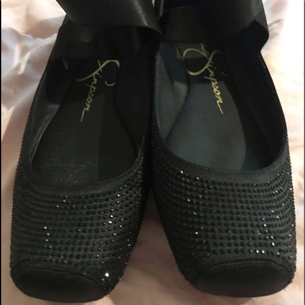 Jessica Simpson sparkle ballet flats 8.5